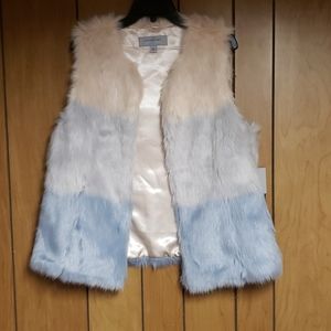 Marc New York Faux Fur Tricolor Vest